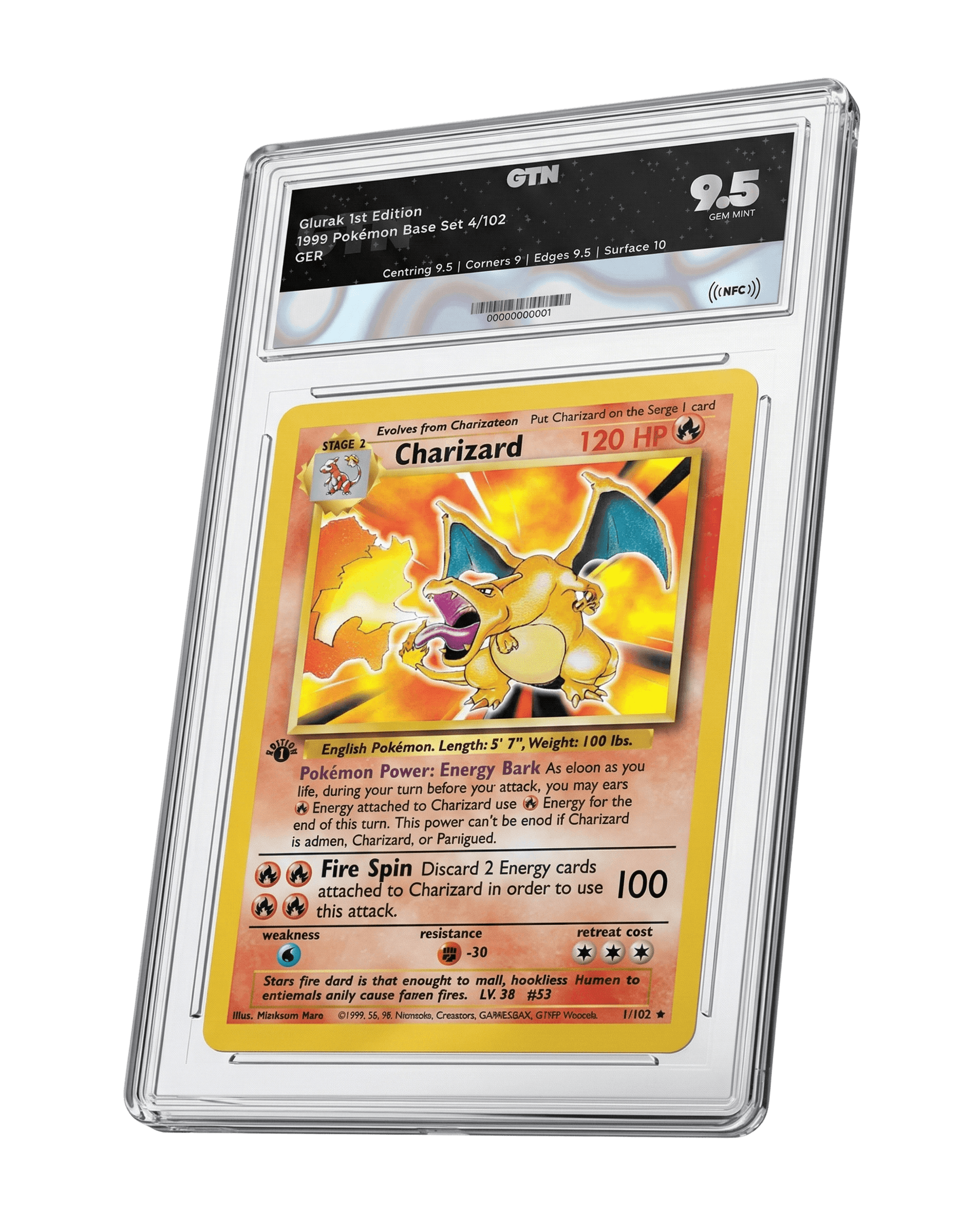 Glurak 1st Edition - Graded 9.5